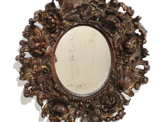 cornice, intagliata, fiori, legno, cirmolo, pinus, cembro, inizi900, XX, liberty, Italia, legno, di, testa, dorature, swiss, pine, wood, carved, frame, Italy, art,