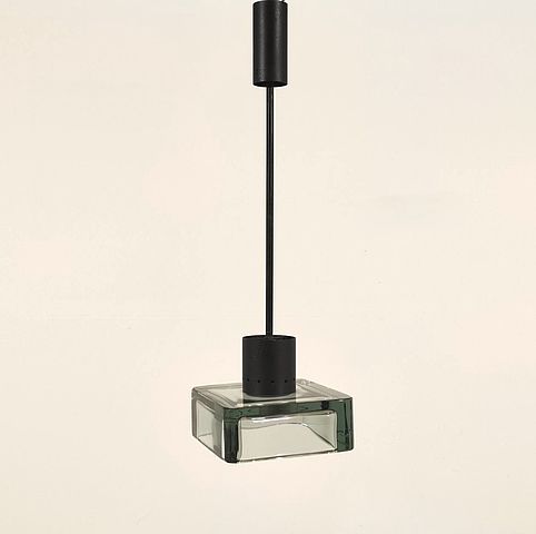 Seguso, Flavio, Poli, lampada, sospensione, vetro, pesante, fumè, anni60, anni70, Italia, Murano, Seguso, ceiling, lamp, smoke, glass, 1960s, 1970s, Italy, Venice, 