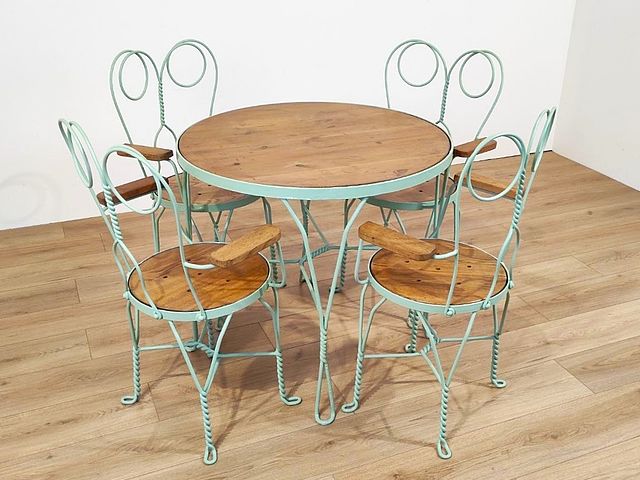 MONDO, set, esterno, tavolo, sedie, color, menta, ferro, legno, iron, wood, outside, set, XXsec, 