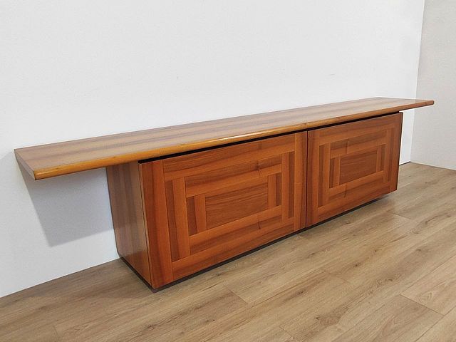 credenza, Sheraton, Acerbis, International, Giotto, Stoppino, Lodovico, Acerbis, design, 1977, Compasso, Doro, 1979, Seriate, Acerbis, sideboard, tanganika, wood, 