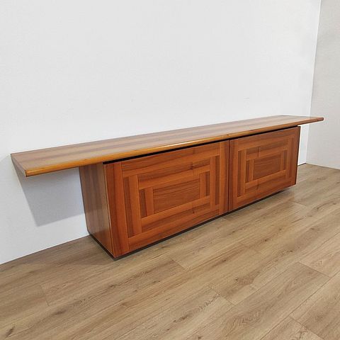 credenza, Sheraton, Acerbis, International, Giotto, Stoppino, Lodovico, Acerbis, design, 1977, Compasso, Doro, 1979, Seriate, Acerbis, sideboard, tanganika, wood, 