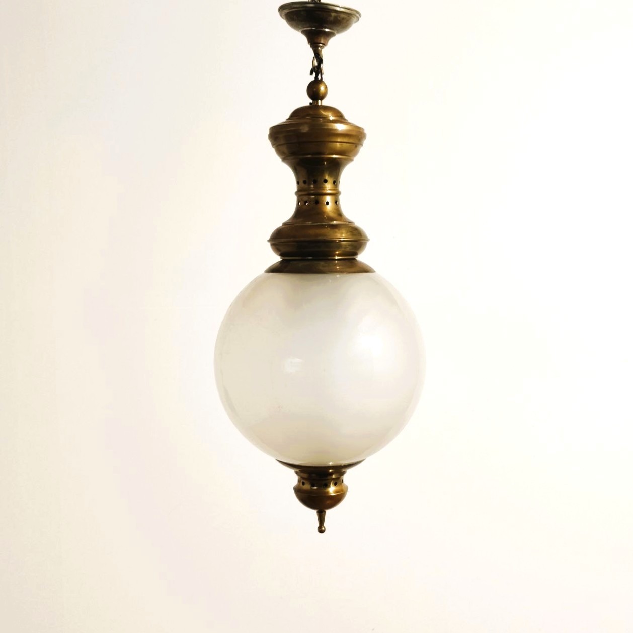 Luigi, Caccia, Dominioni, design, Azucena, lampada, ottone, vetro, satinato, LS1, ceiling, lamp, CacciaDominioni, design, 1960s, Azucena, brand, 