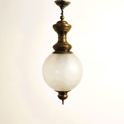 Luigi, Caccia, Dominioni, design, Azucena, lampada, ottone, vetro, satinato, LS1, ceiling, lamp, CacciaDominioni, design, 1960s, Azucena, brand, 