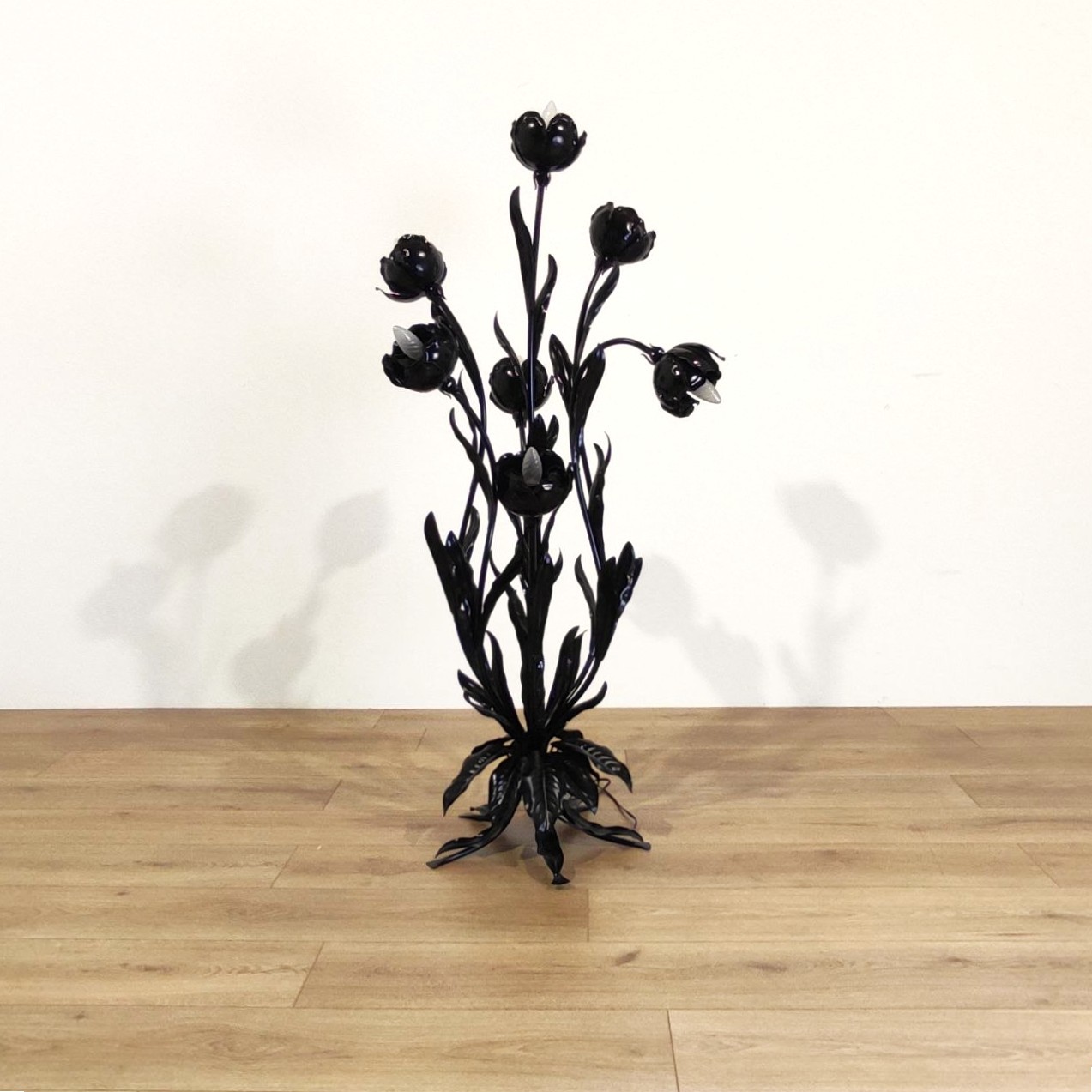 lampada, terra, floreale, floor, lamp, regency, style, forme, natura, 7, luci, Hans, Kogl, HansKogl, Germania, Italia, anni70, anni80, 1970s, 1980s, design, midcentury, XXsec, decorative, lamp, 