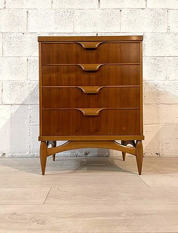 cassettiera, coppia, cassettiere, LaPermanenteMobileCantù, Cantù, mobili, italian, wood, chestofdrawers, Italy, anni50, 1950s, legno, noce, acero, 