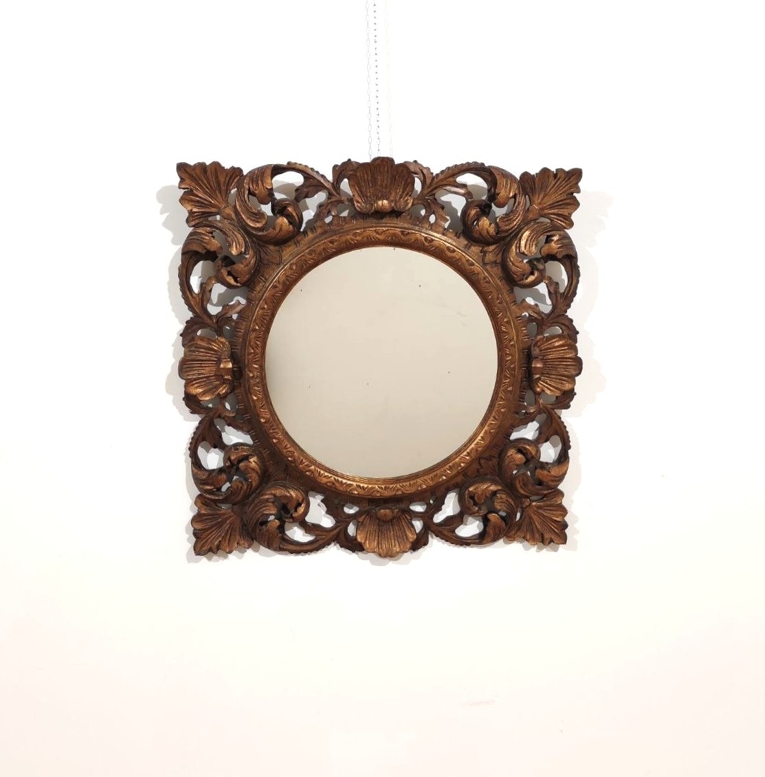 Specchiera, specchio, cornice, legno, intagliato, dorato, anni60, 