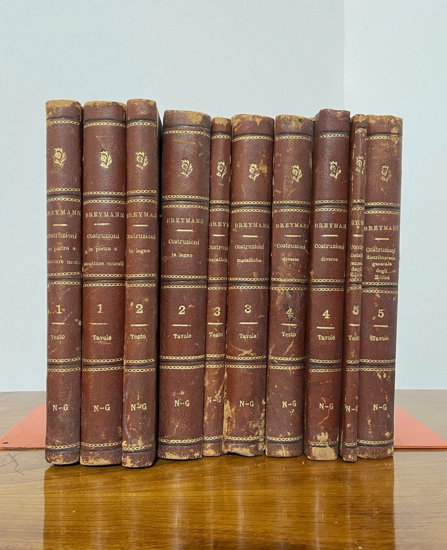 Breymann, enciclopedia, Ingegneria, Trattato, generale, di, Costruzioni, Civili, Murali, Legno, Metalliche, 1877, 1881, 1884, V, edizione, Vallardi, Milano, fine800, inizi900, HLang, AScholtz, 