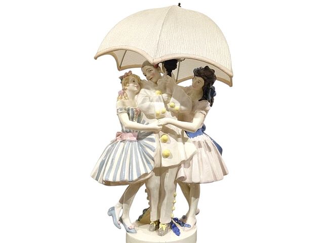 KWK, Keramos, Austria, Keramos, Wiener, Kunstkeramik, Vienna, Goldscheider, Podany, ceramica, lampada, Austria, pottery, art, deco, lamp, anni20, anni30, XXsec, Pierrot, 