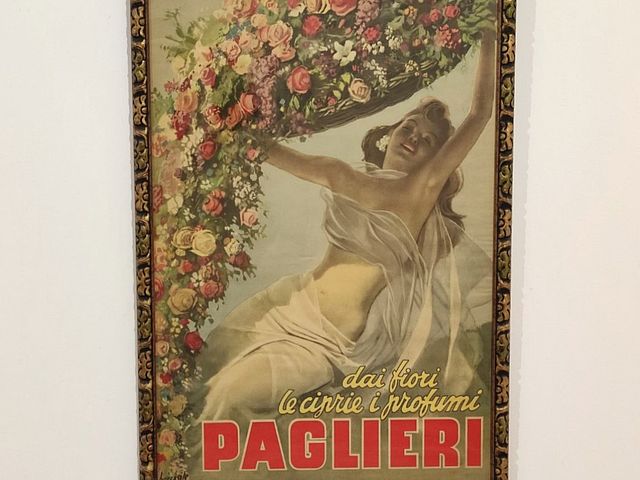 Gino, Boccasile, illustrazione, pubblicita, 1947 dai, fiori, le, ciprie, i, profumi, Paglieri, ante, 1950, versione, censurata, versione, casta, Zanini, Cellerino, Alessandria, stampa, litografia, cromolitografia, Printed, in, Italy, 1950s, 