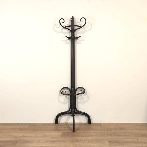 Thonet, Wien, appendiabiti, terra, parete, portaombrelli, portabastoni, 1890, fine800, mobile, legno, faggio, curvato, vapore, tinto, scuro, 