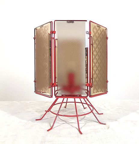 Vitreal, specchi, Madras, lampada, tavolo, table, lamp, 1970s, 1980s, campioni, lastre, vetro, anni70, anni80, 