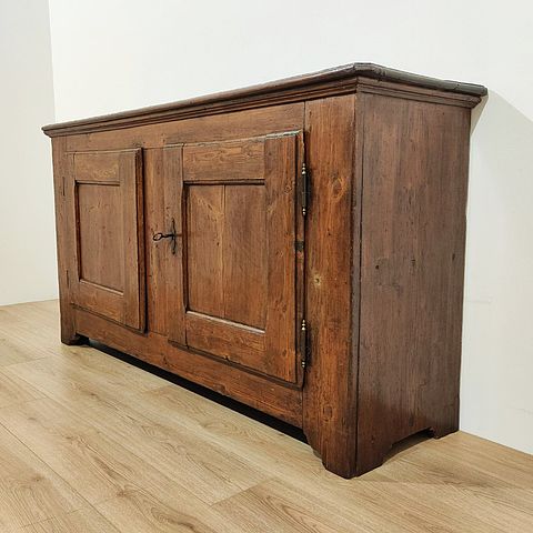 credenza, credenzona, antica, legno, massello, tinto, noce, XVIIIsec, 1700, Italia, 