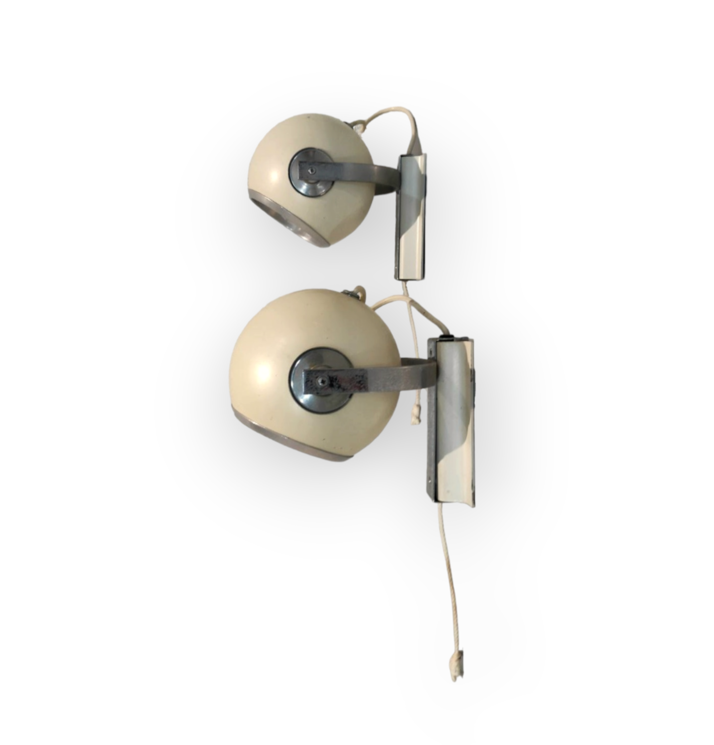 Stilnovo, STILNOVO, coppia, appliques, lampada, da, muro, pair, of, sconces, anni50, 1950s, Italian, lighting, lampada, sfera, orientabile, bubble, lamp, Italy, 