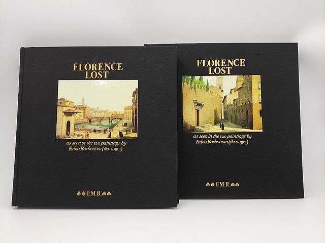 FlorenceLost, Florence, Lost, paintings, Fabio, Borbottoni, Franco, Maria, Ricci, FMR, 2voll, seta, nera, scritte, oro, Parma, Milano, 1985, 