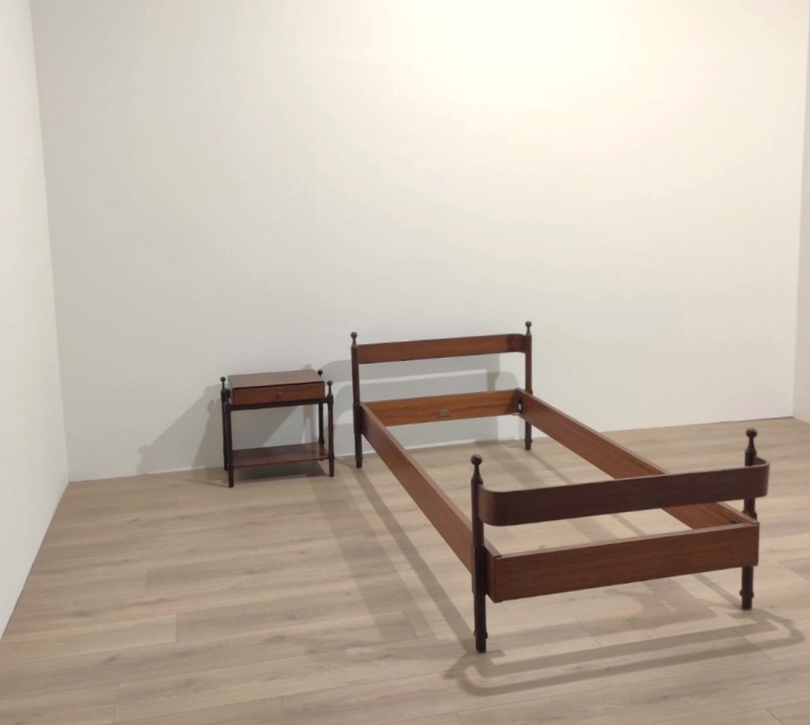 Fratelli, Proserpio, Flli, Proserpio, FratelliProserpio, Proserpio, brothers, letto, comodino, armadio, legno, teak, palissandro, anni60, 1960s, Italy, design, brianza, lombardia, Milano, design, 