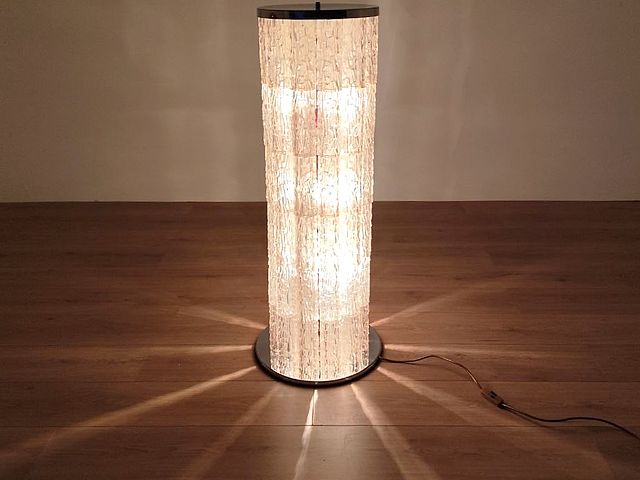 Julius, Theodorus, Kalmàr, lampada, terra, tronchi, plexiglass, vetro, acrilico, anni70, tronchi, floor, lamp, 1970s, Italy, design, 