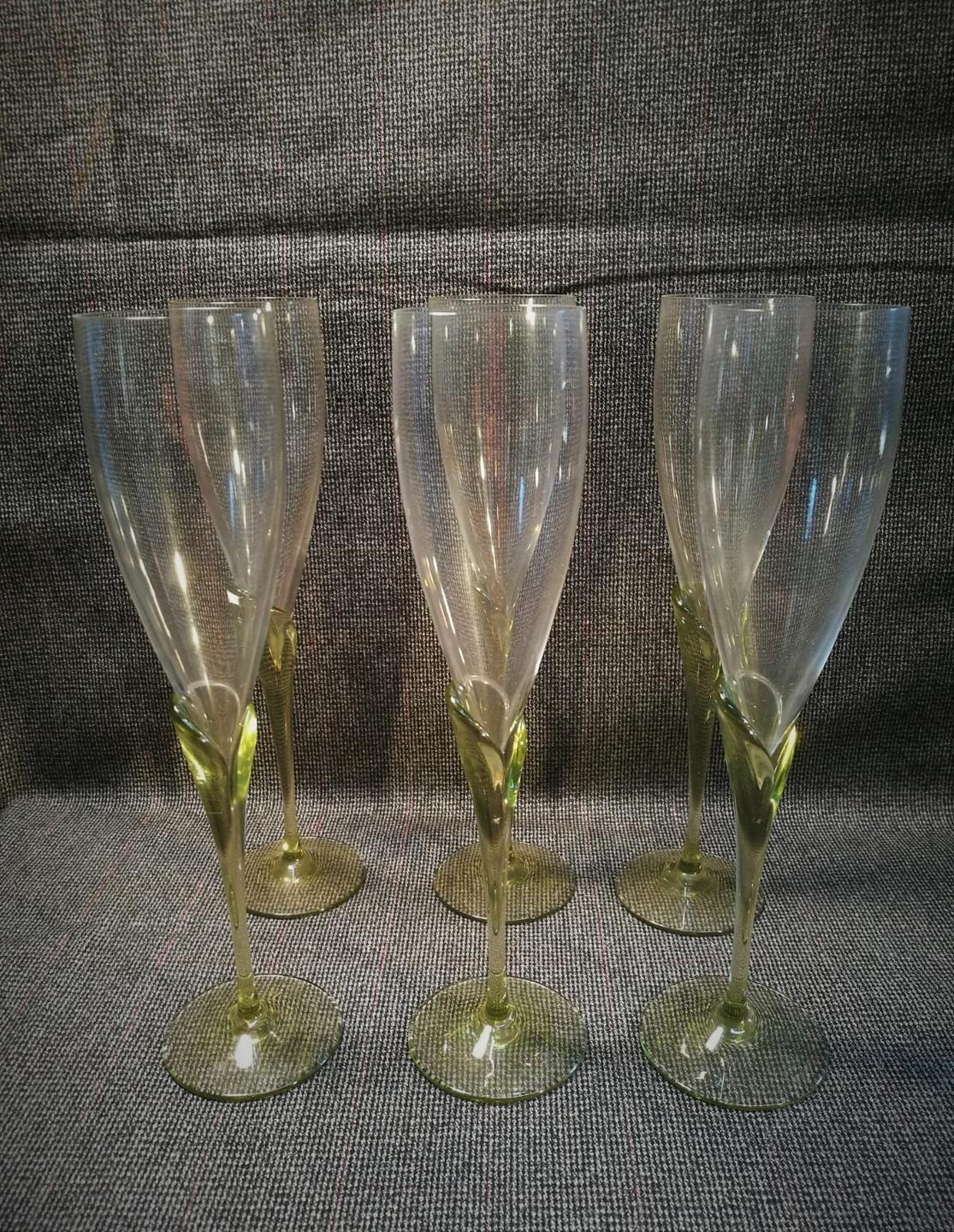 Rosenthal, Studio, Line, Papyrus, verde, cristallo, Crystal, anni, 70, seventies, midcentury, Germania, Deutschland, Germany, 