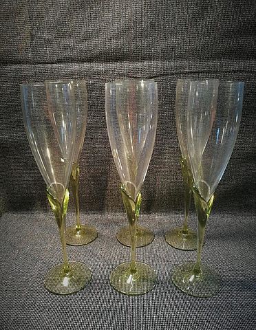 Rosenthal, Studio, Line, Papyrus, verde, cristallo, Crystal, anni, 70, seventies, midcentury, Germania, Deutschland, Germany, 