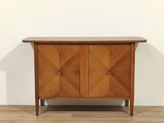 credenza, italiana, rustica, chiave, ante, legno, castagno, linee, essenziali, Italia, anni50, rustic, sideboard, 1950s, Italy, 