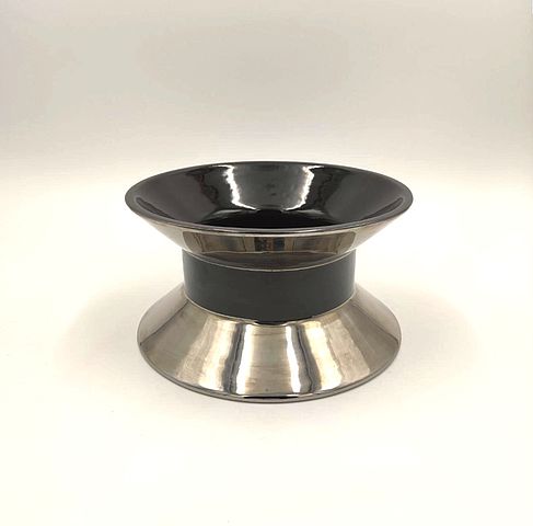 corrado, corradi, dell, acqua, corradocorradidellacqua, Azucena, 1947, vaso, rocchetto, ceramica, smaltata, platino, riflettente, colore, marrone, 1960s, anni60, Italia, Luigi, Caccia, Dominioni, Ignazio, Gardella, italian, design, Azucena, vase, 