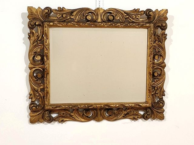 cornice, stile, antico, legno, intagliato, dorato, specchio, specchiera, vetro, bisellato, anni20, XXsec, 1900, 