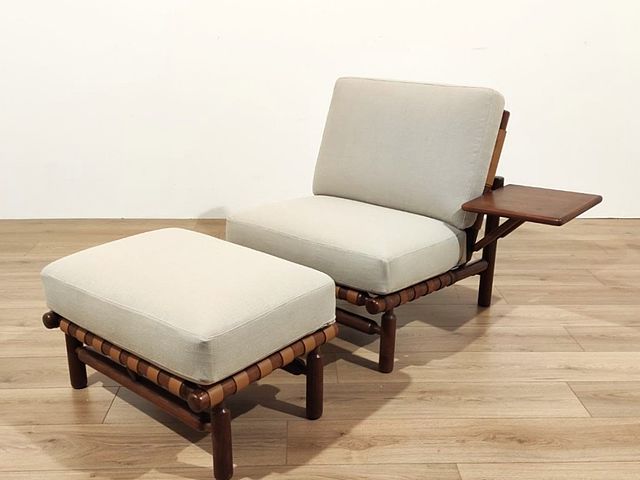 Ilmari, Tapiovaara,modello, IT57, Paolo, Arnaboldi, loung, chair, 1950s, madeinitaly, poltrona, tavolino, poggiapiedi, cuoio, legno, teak, tessuto, anni50, Permanente, Selettiva, Mobili, Cantù,