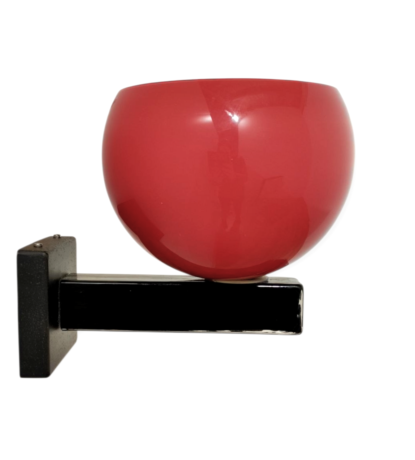 venini, italia, 81, 1981, firma, incisa, acido, applique, vetro, rosso, nero, illuminazione, lighting, glass, red, black, italia, Italy, 1980, anni, 80, eighties, 