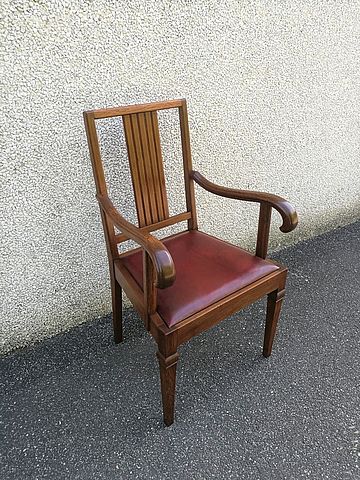 poltroncina, paolo, buffa, modernariato, italiano, legno, castagno, produzione, italiana, XX, secolo, anni, 50, poltrona, restaurata, 