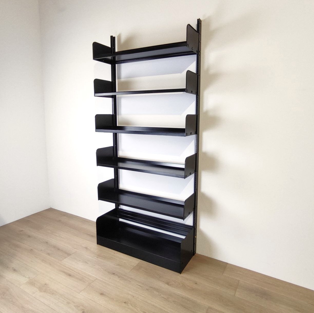Libreria, Congresso, metallo, verniciato, colore, nero, LipsVago, Italia, metà, anni70, Congresso, bookcase, black, painted, metal, Lips, Vago, Italy, mid1970s, 