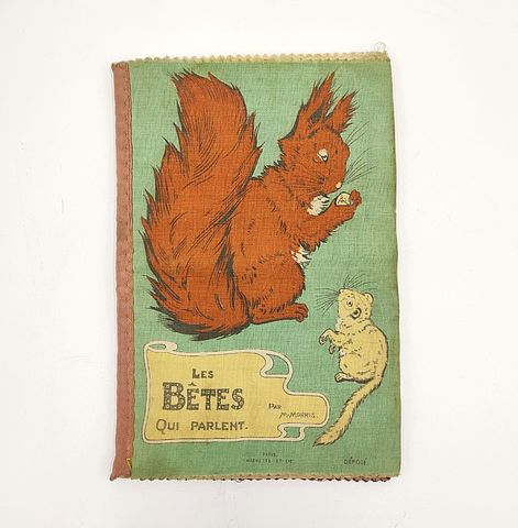 soft, book, for, babies, Rag, Book, illustrated, by, Morris, libro, stoffa, morbido, London, Pretty, tales, Hachette, Paris, 1910, Les, betes, qui, parlent, animali, che, parlano, inizi, 900, XXsec, 
