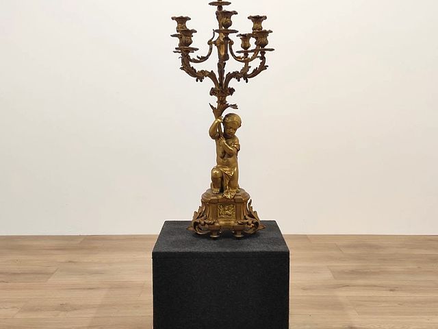 candelabro, antico, Henry, Picard, XIXsec, metà1800, metàXIXsec, candelabro, bronzo, dorato, scultura, Paris, Parigi, antiquariato, Milano, antiques, antiquaires, 