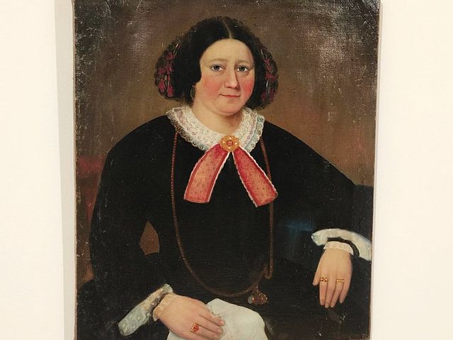 dipinto, antico, ritratto, signora, merletti, gioielli, olio, tela, Francia, Inghilterra, nord, Europa, PaesiBassi, XIXsec, 800, metà, 1800, 